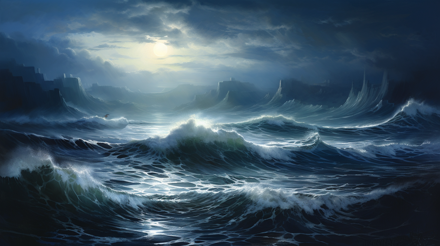 Beautiful high sea ocean landscape