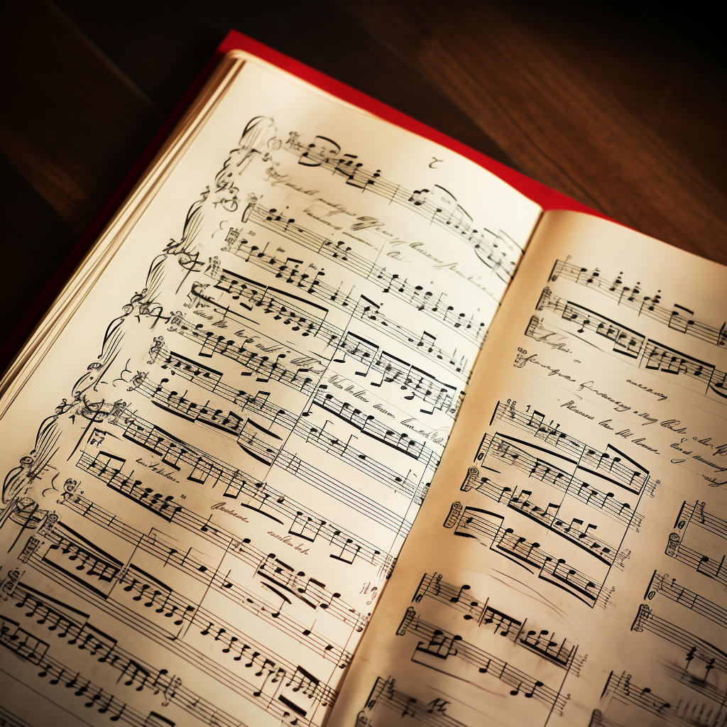 Creative highlighted sheet music design