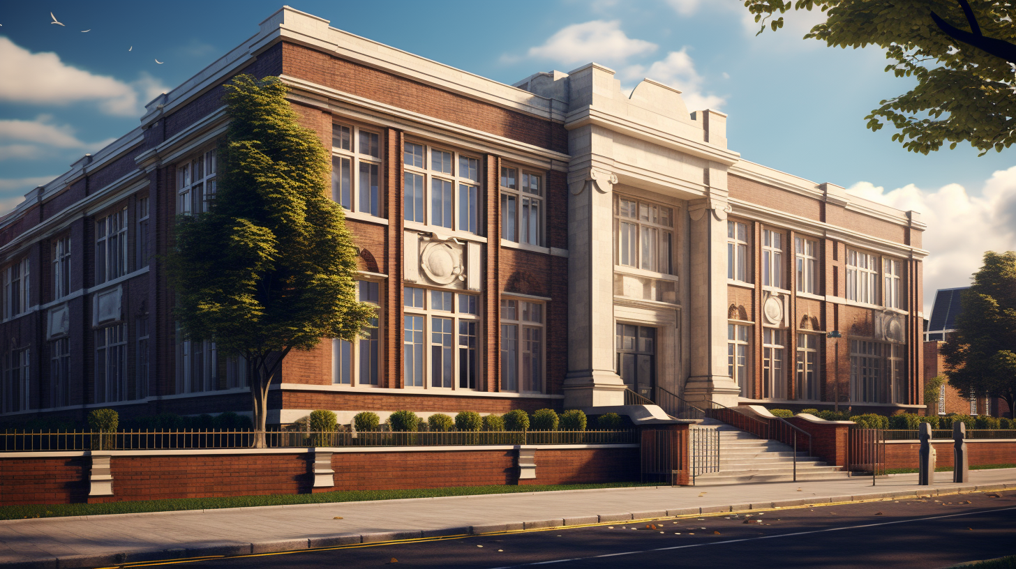 Exterior View of English High School  ?