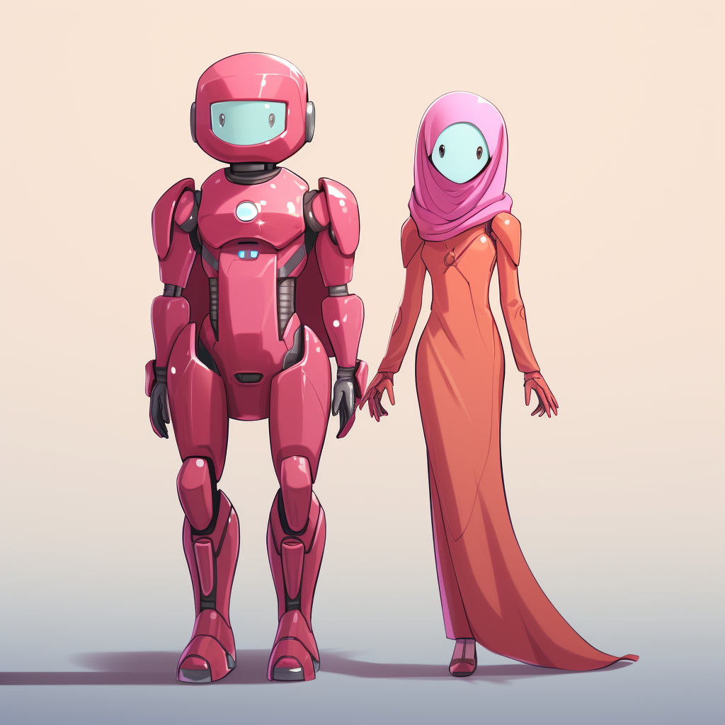 Hijab Megaman Ironman Suit Pinkish Future