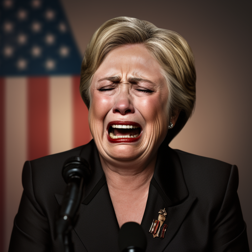 Hillary Clinton crying photo