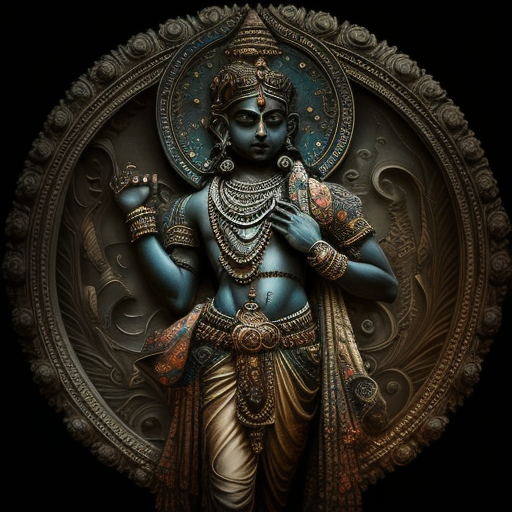 Beautiful Hindu Lord Krishna in Full Body