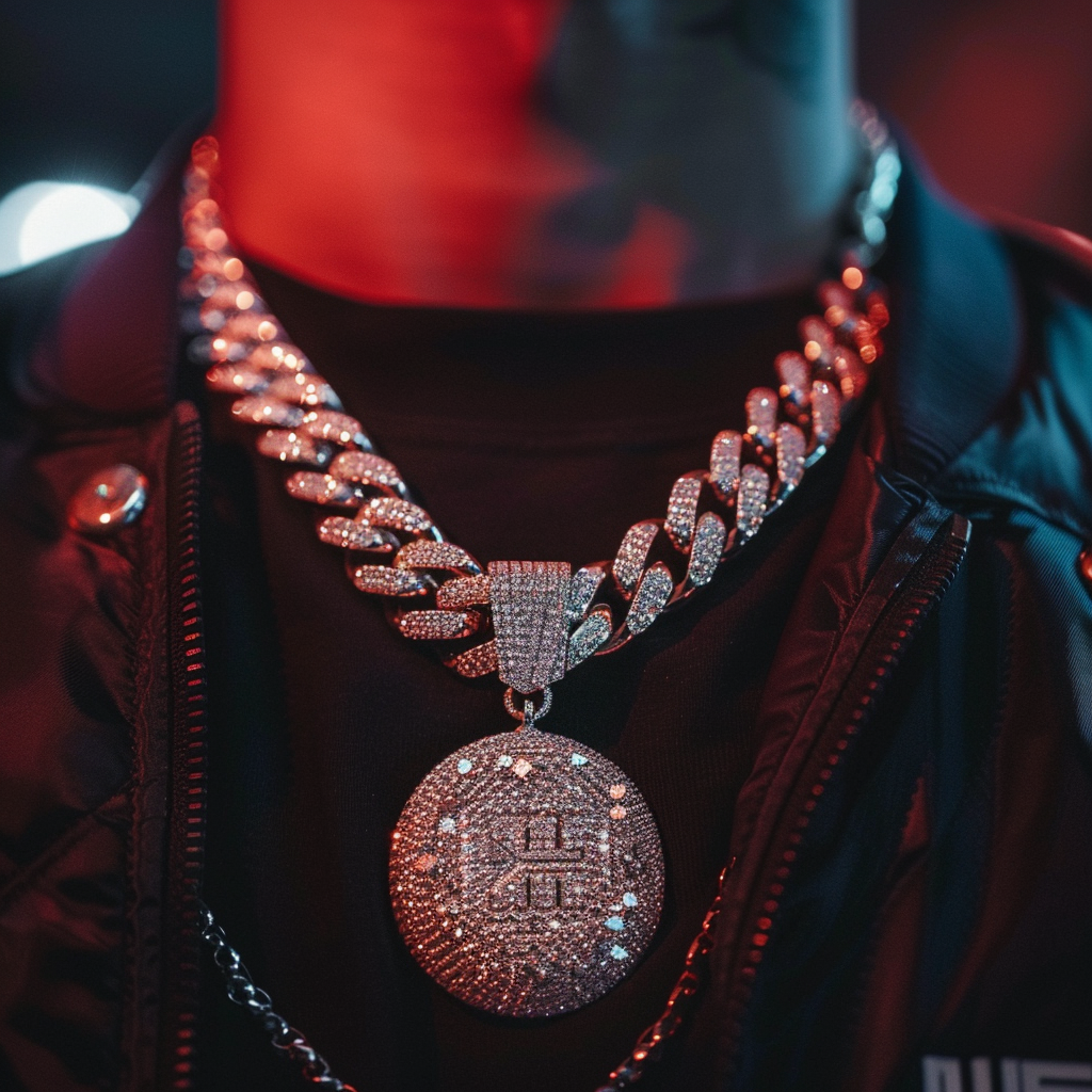 hip-hop artist with diamond chain