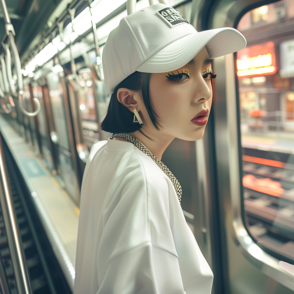 Hip Hop Fashion Woman Subway