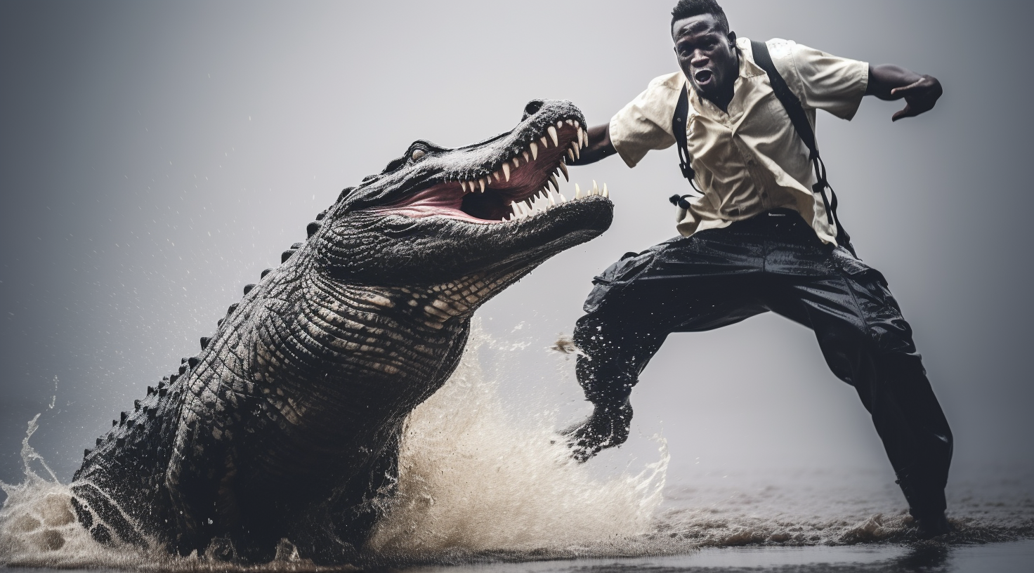 HipHop Rapper DJ Beats Up Gator with Kick Shot