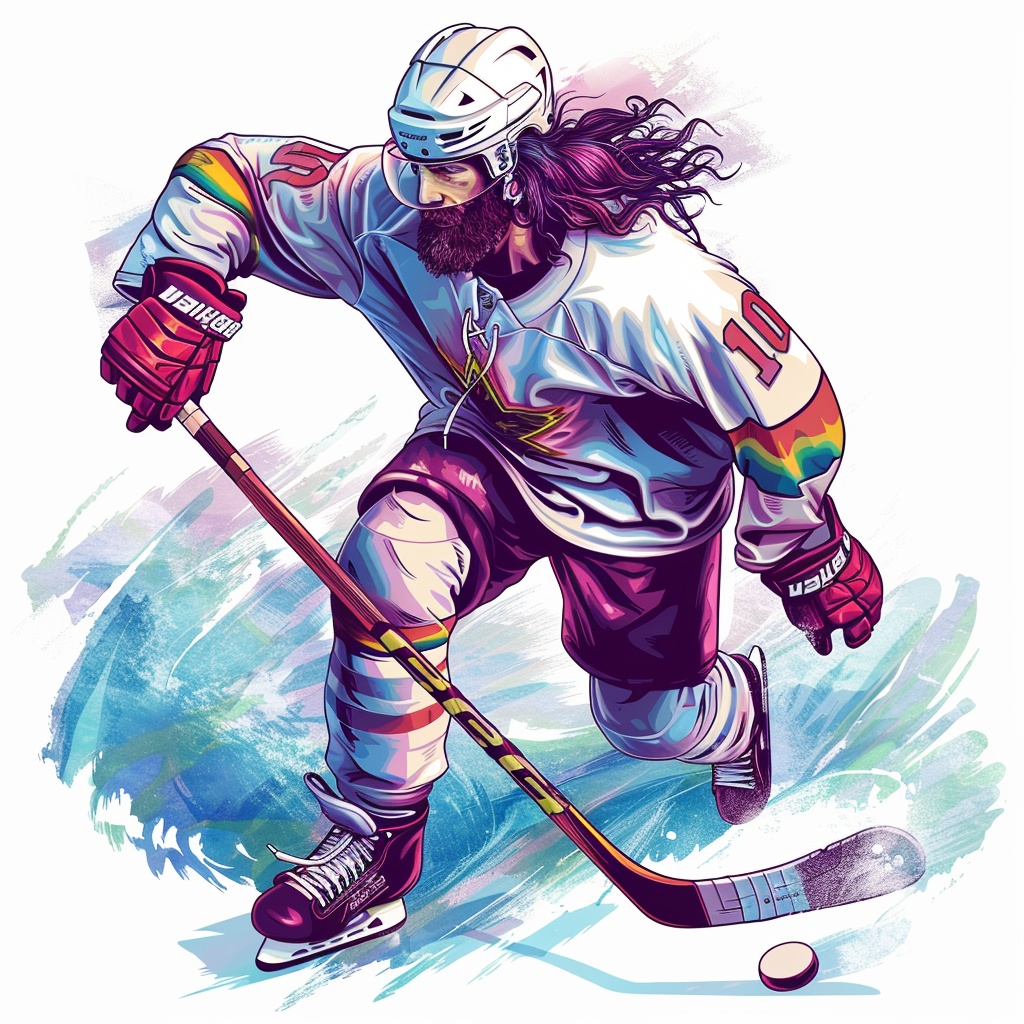 Hippy Jesus Hockey Design Image