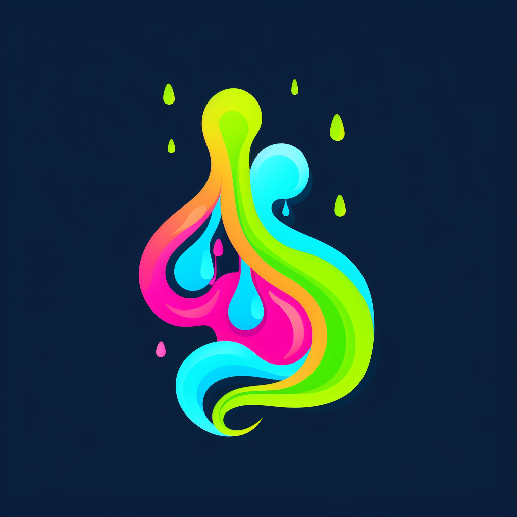 Bright and Colorful Slime Logo