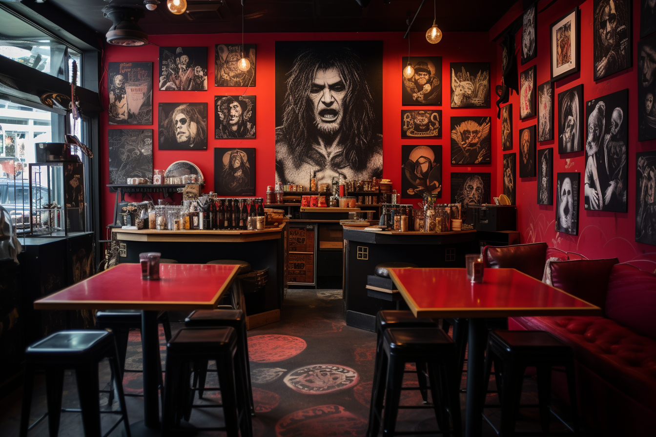 Hispanic metalheads enjoying coffee shop vibes