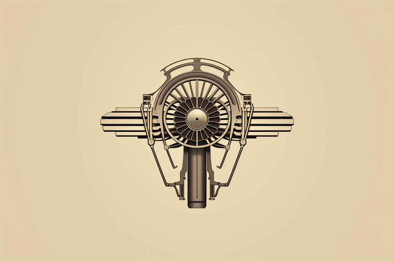 Art Nouveau Hispano-Suiza 8 Aircraft Engine