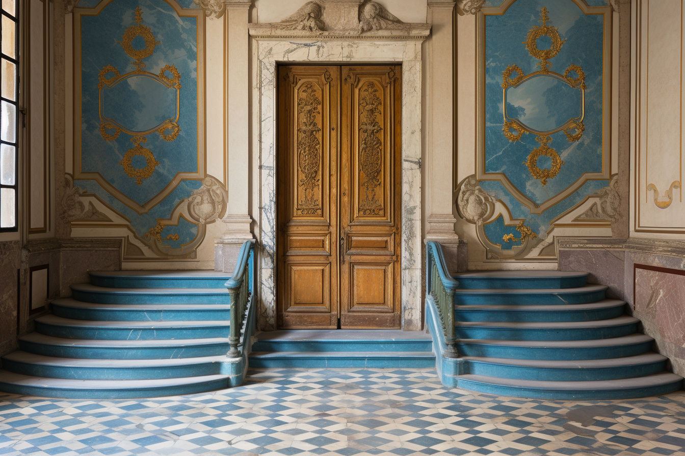 Chatsworth House Staircase, Elegant and Historic