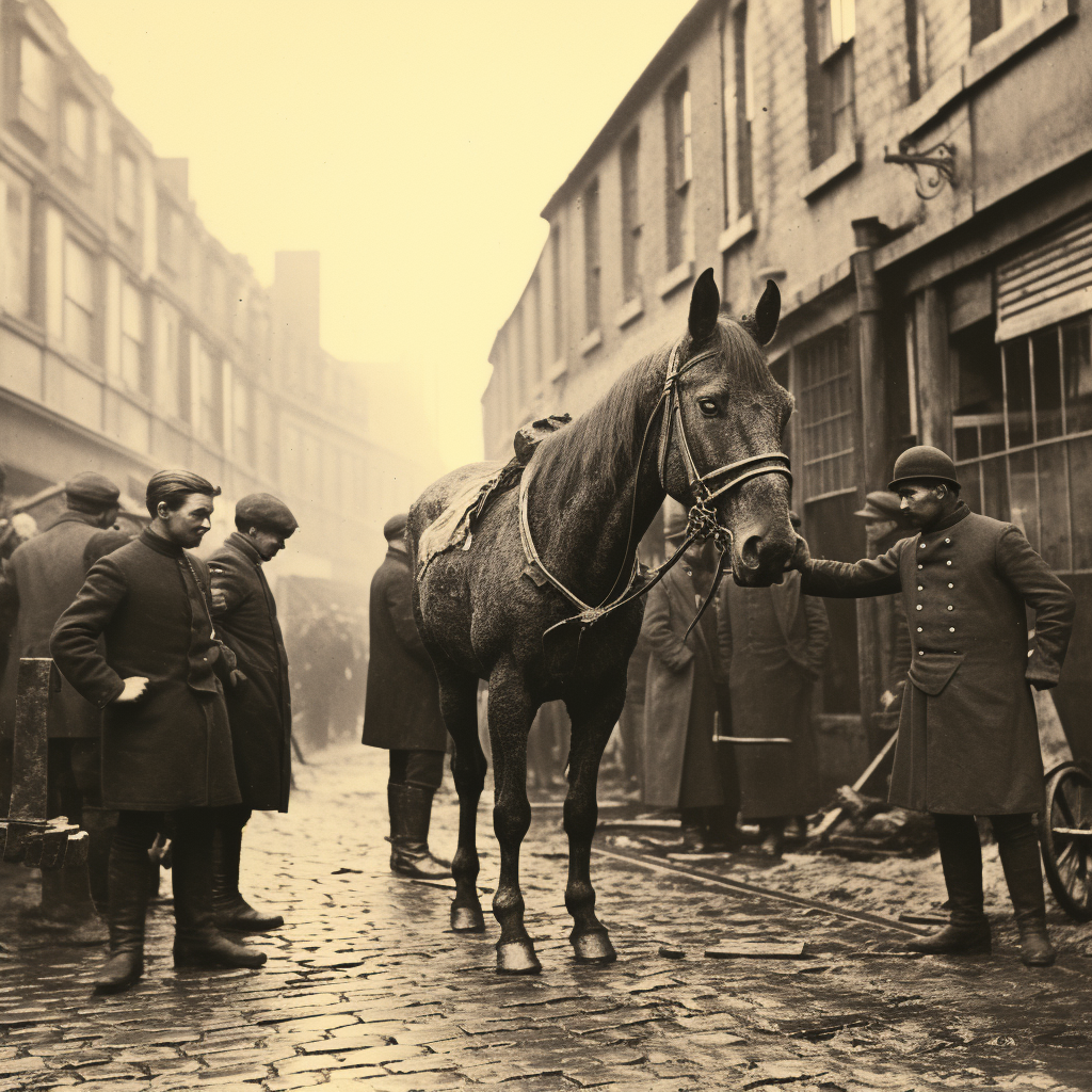 Historic newspaper horse market