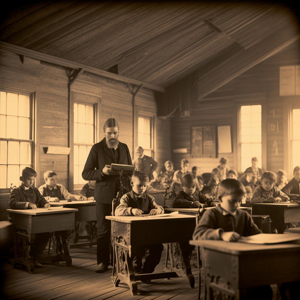 Students in a Historic Classroom