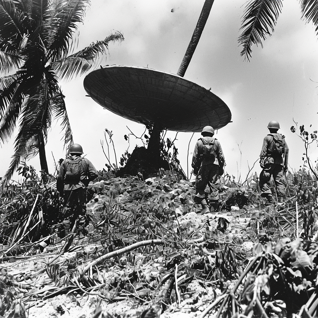 Historical US Marines Tarawa Jungle UFO Photo