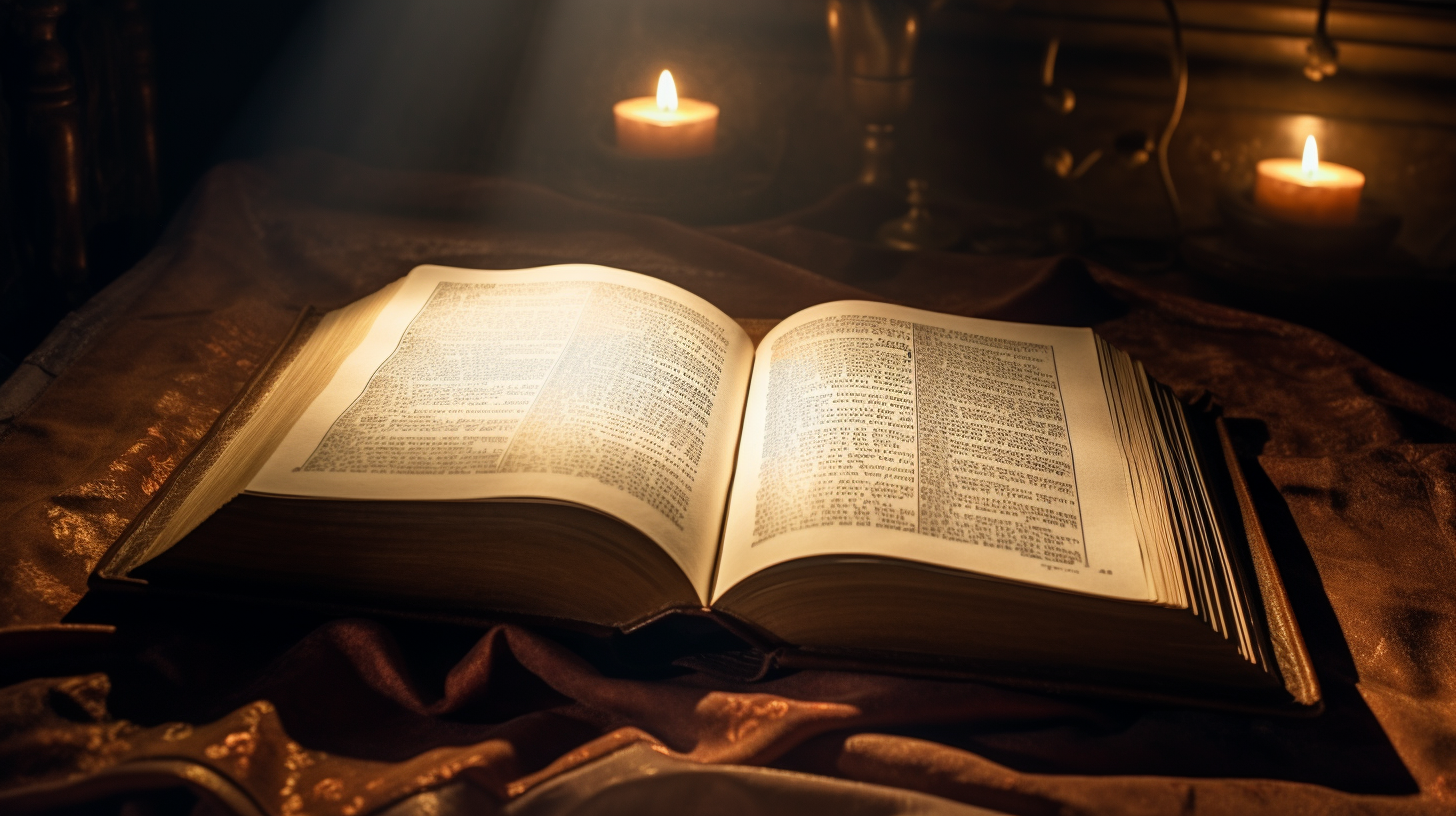 Bible throughout history in cinematic lighting