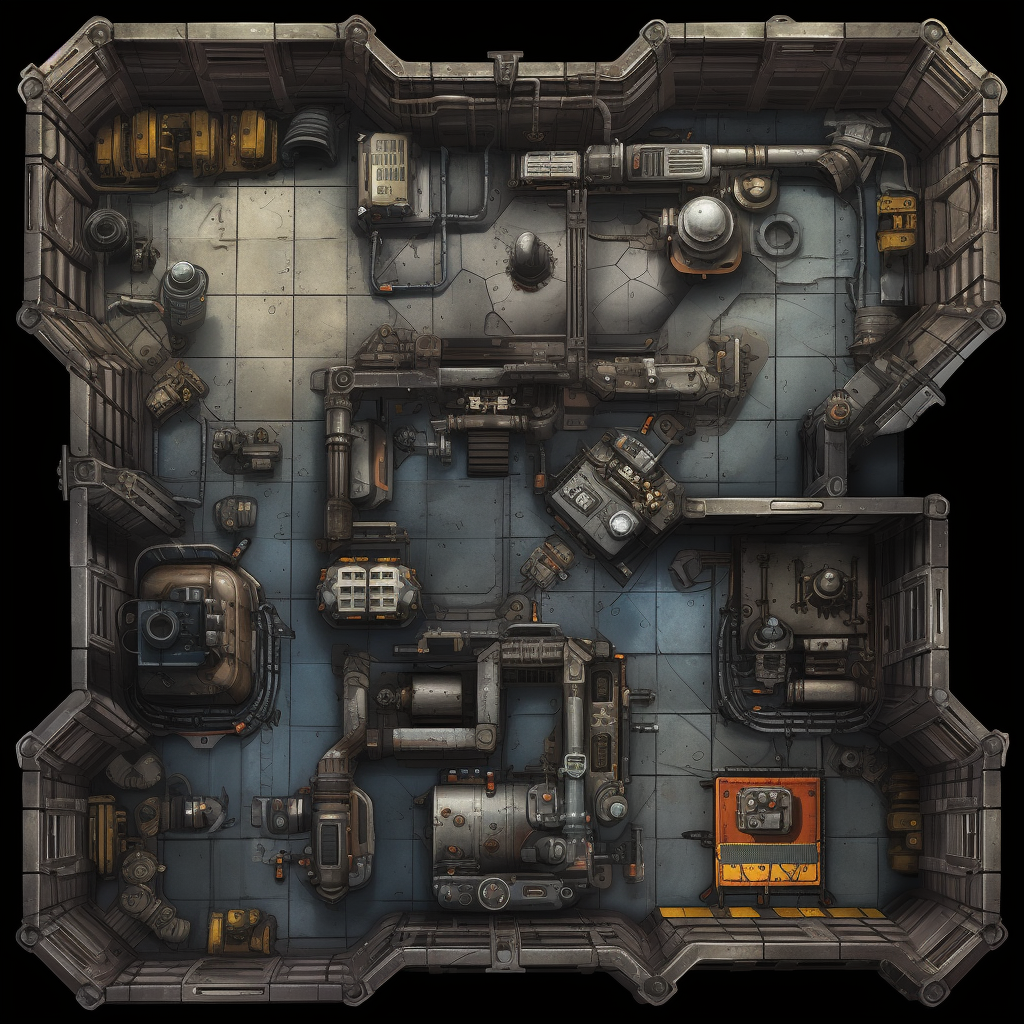 Top-down view of Warhammer 40K Hivemind Control Facility