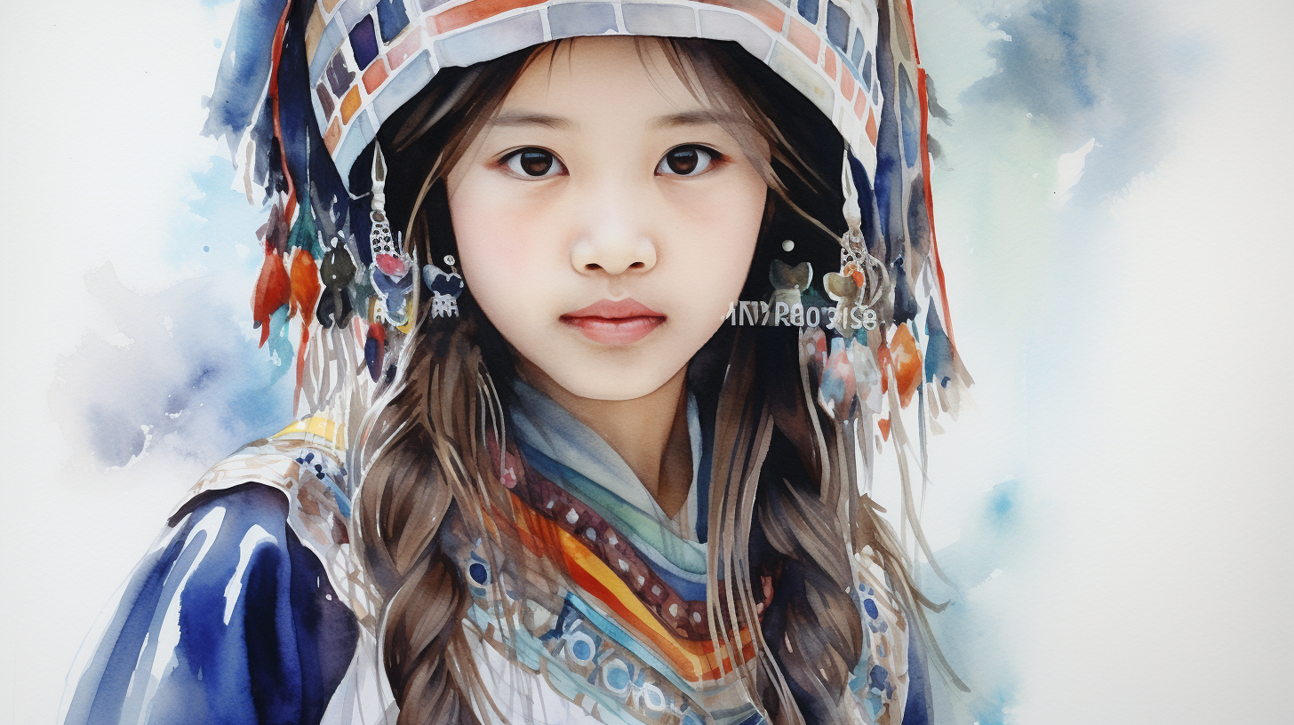 Stunning Hmong Girl in Traditional Outfit