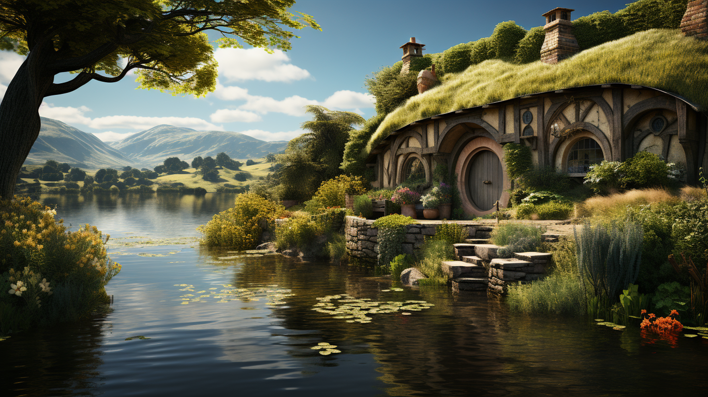 Stunning scenery of Hobbiton Movie Set