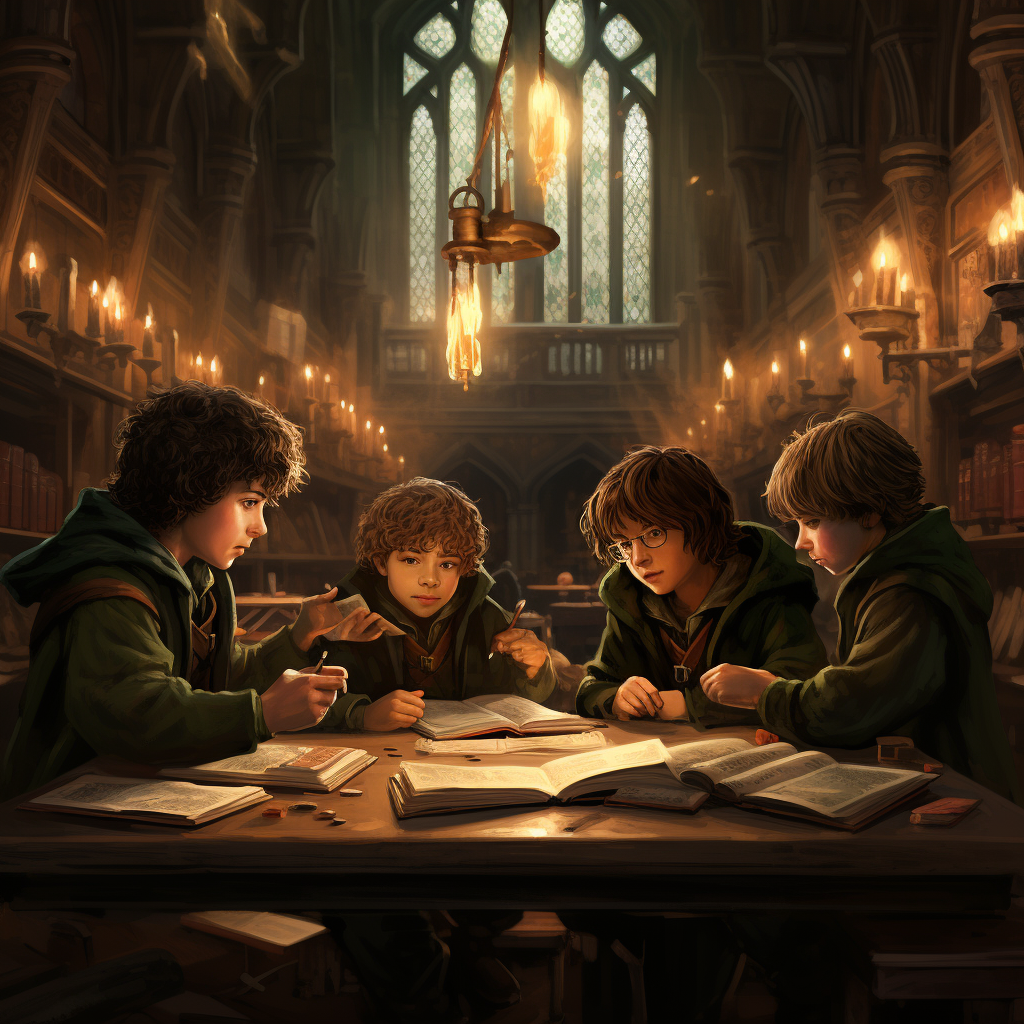 Hobbits attending Hogwarts magic school