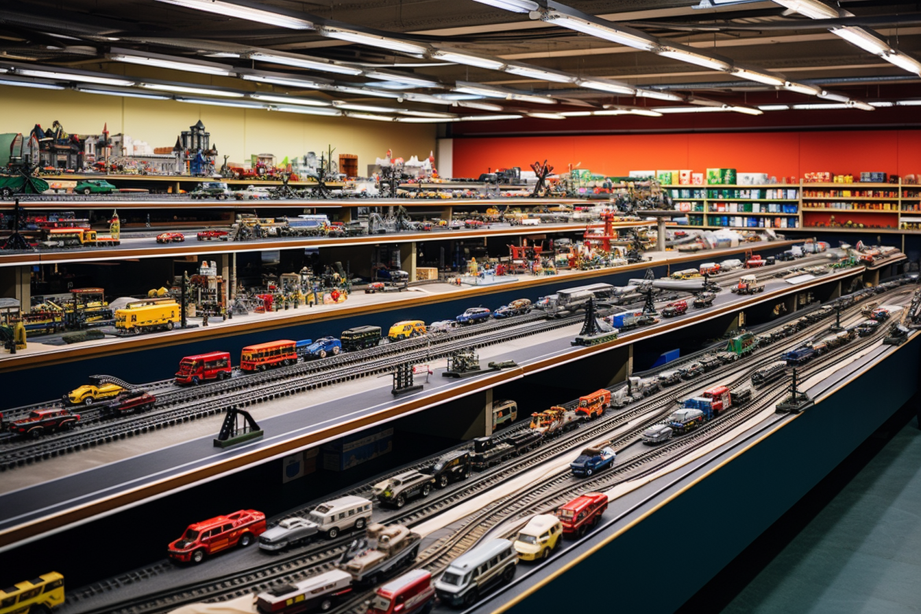 Realistic hobby shop train models