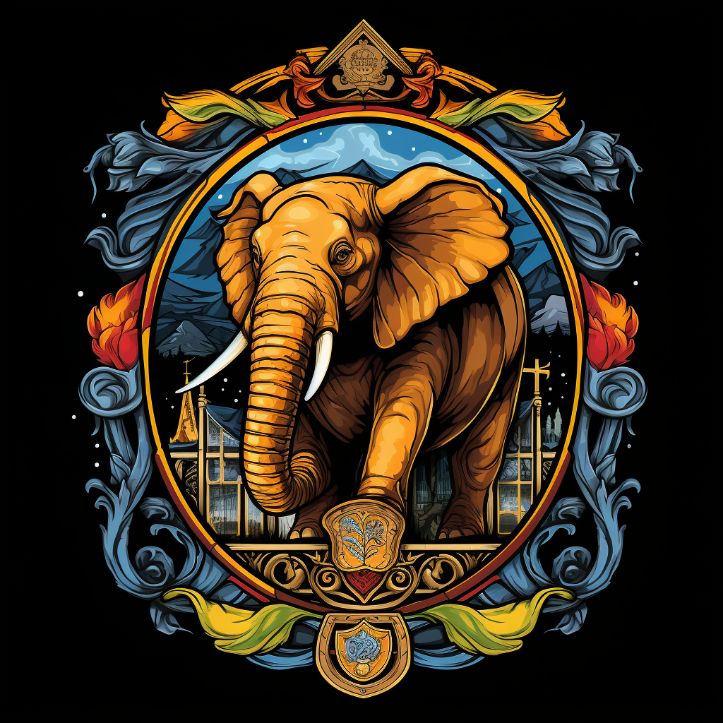 Hogwarts House Crest with Elephant