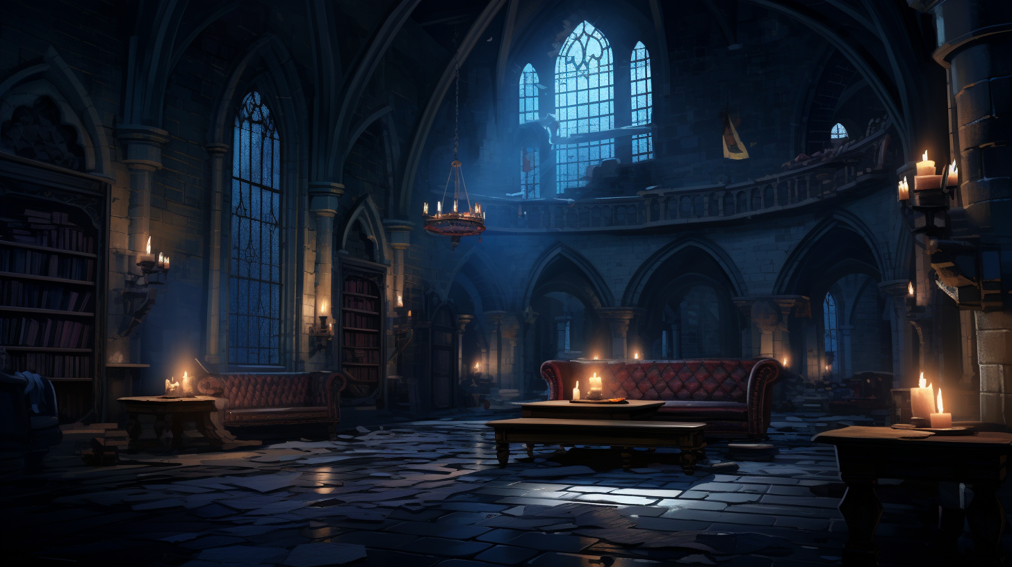 Person reading newspaper in Hogwarts room