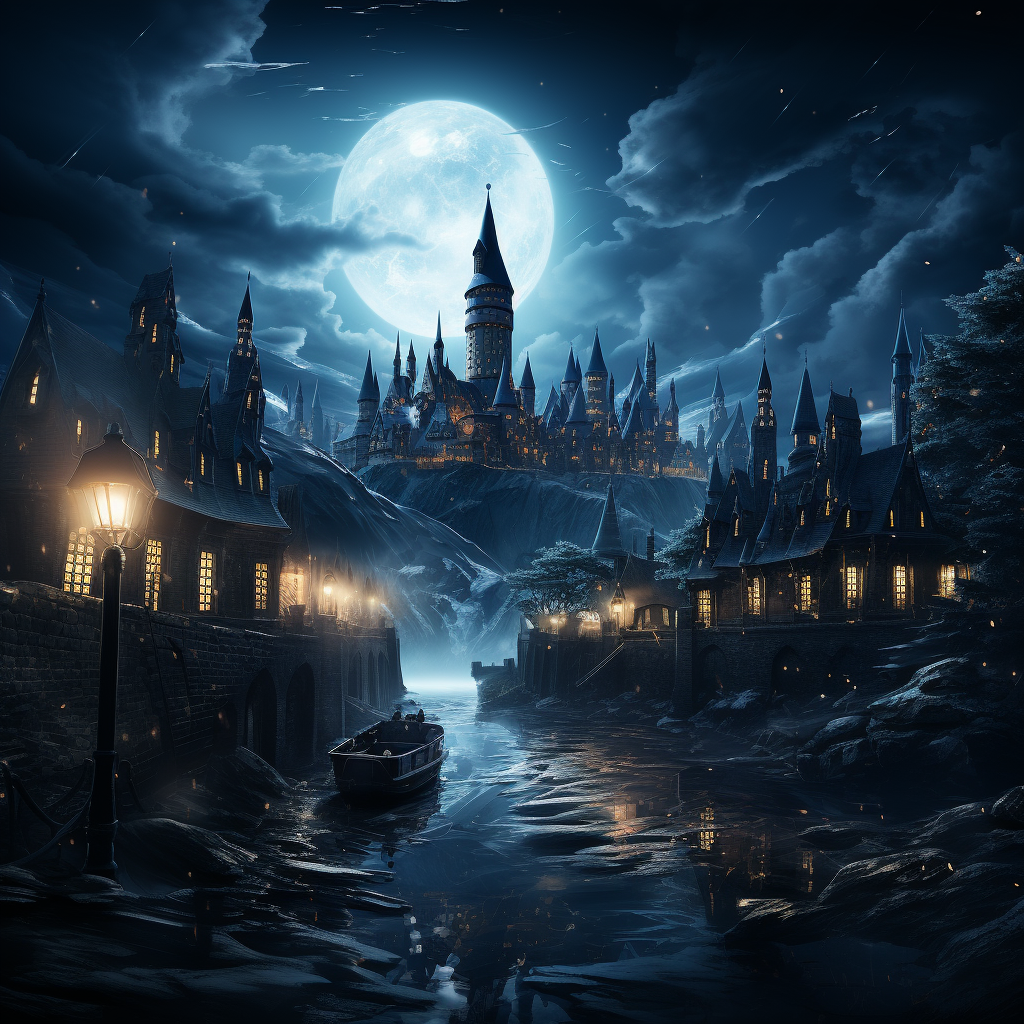 Beautiful illustration of Hogwarts Castle