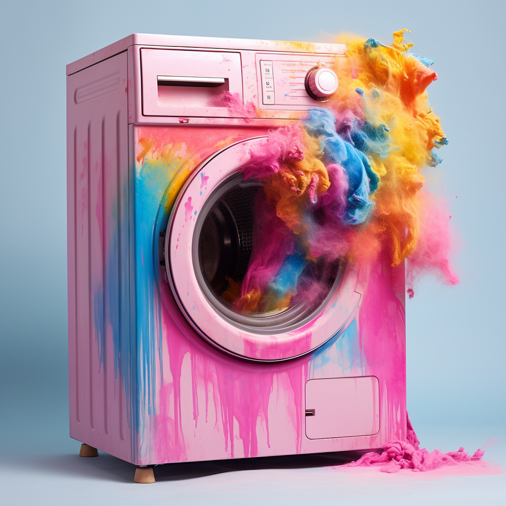 Vibrant Holi Washing Machine