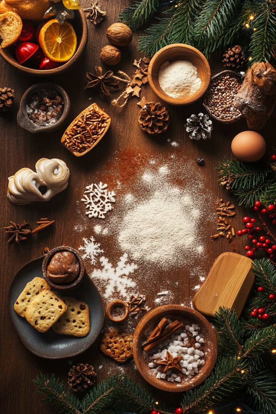 Healthy Holiday Christmas Recipes Background