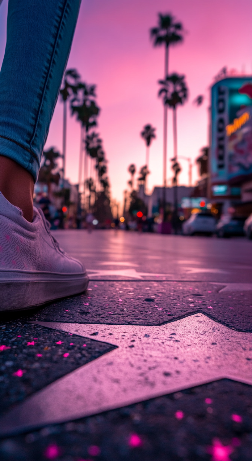 Hollywood Boulevard Walk of Fame Pink