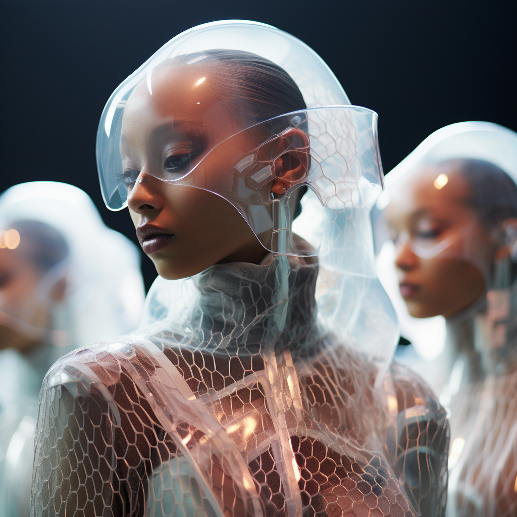 Stunning holographic Afrofuturism fashion show