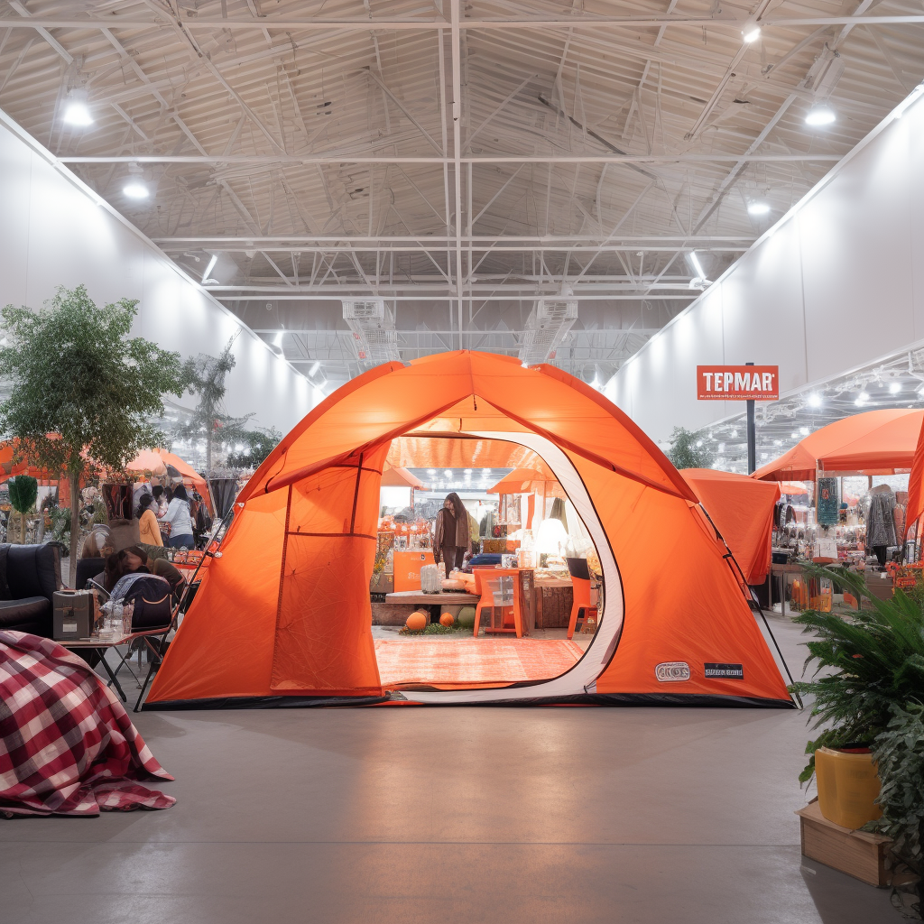 Shoppers enjoying Home Depot theme park experience