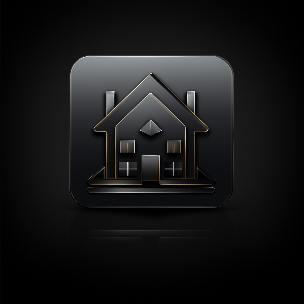 Black theme home page icon button