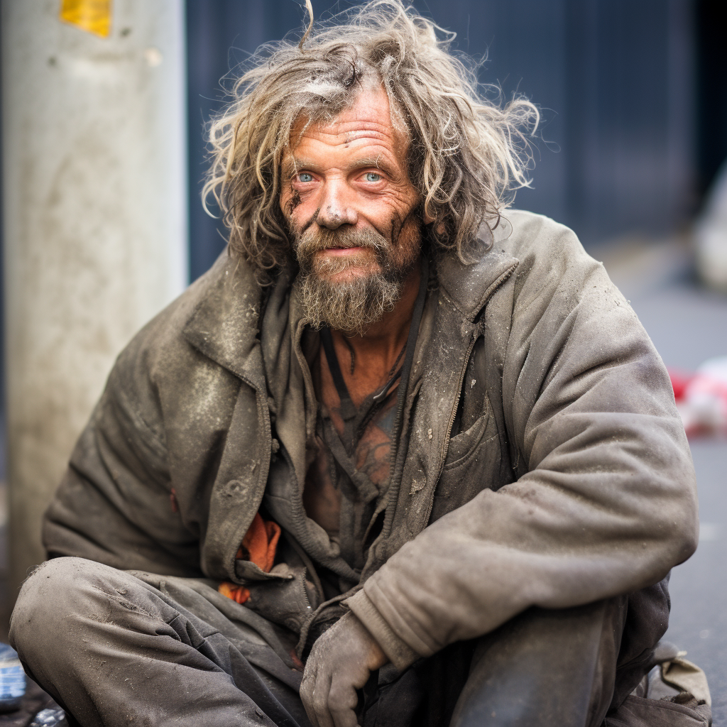 Homeless people in decaying San Francisco