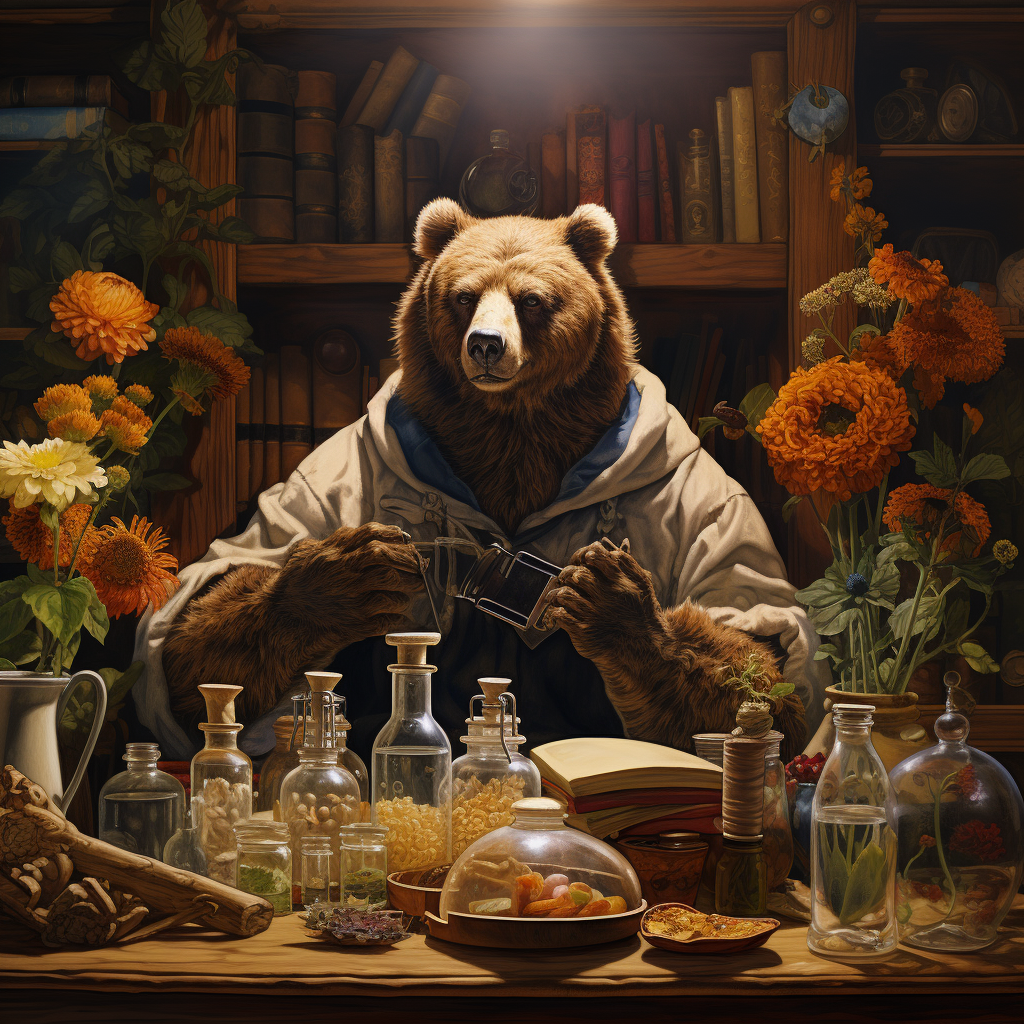 Homeopathic bear for natural healing