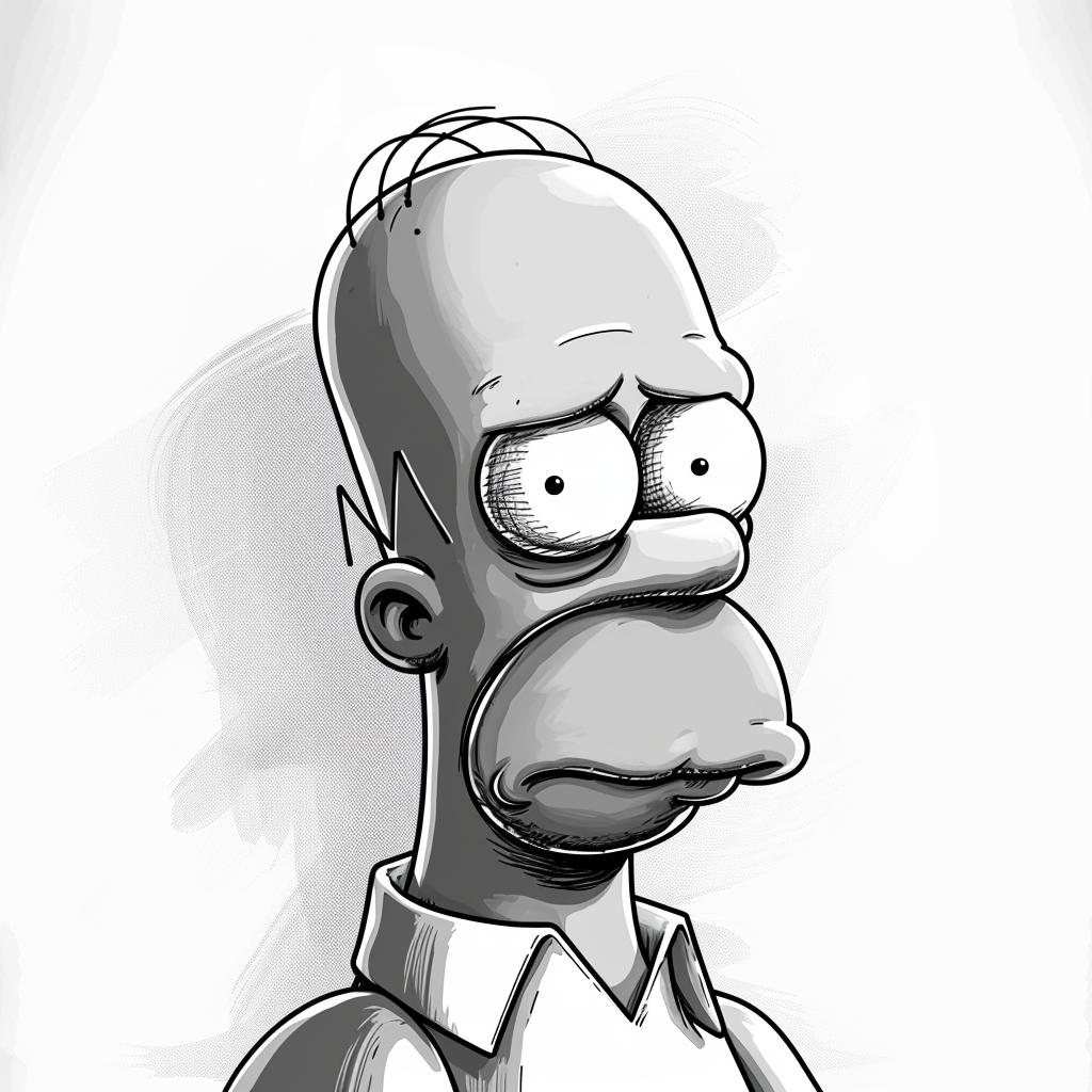 Homer Simpson Caricature Sketch