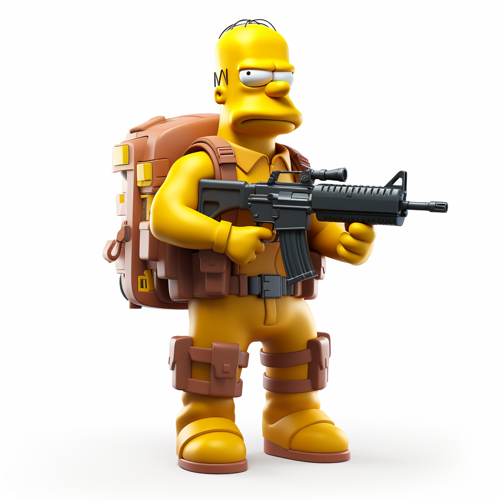 Homer Simpson 3D character design