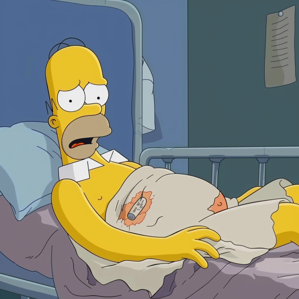 Homer Simpson in Rehab Scene