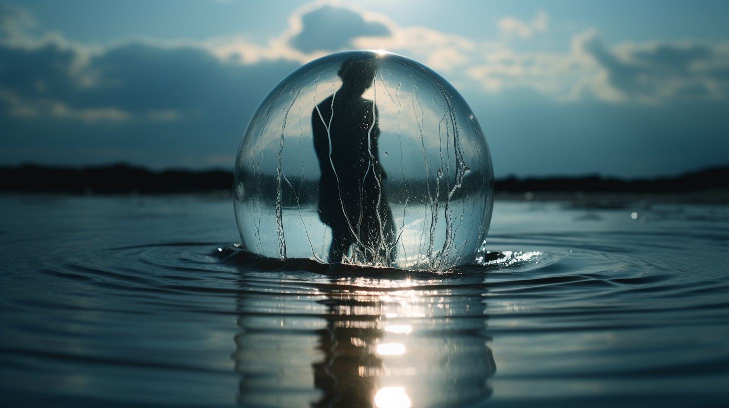 Man in Water Drop - Relaxation