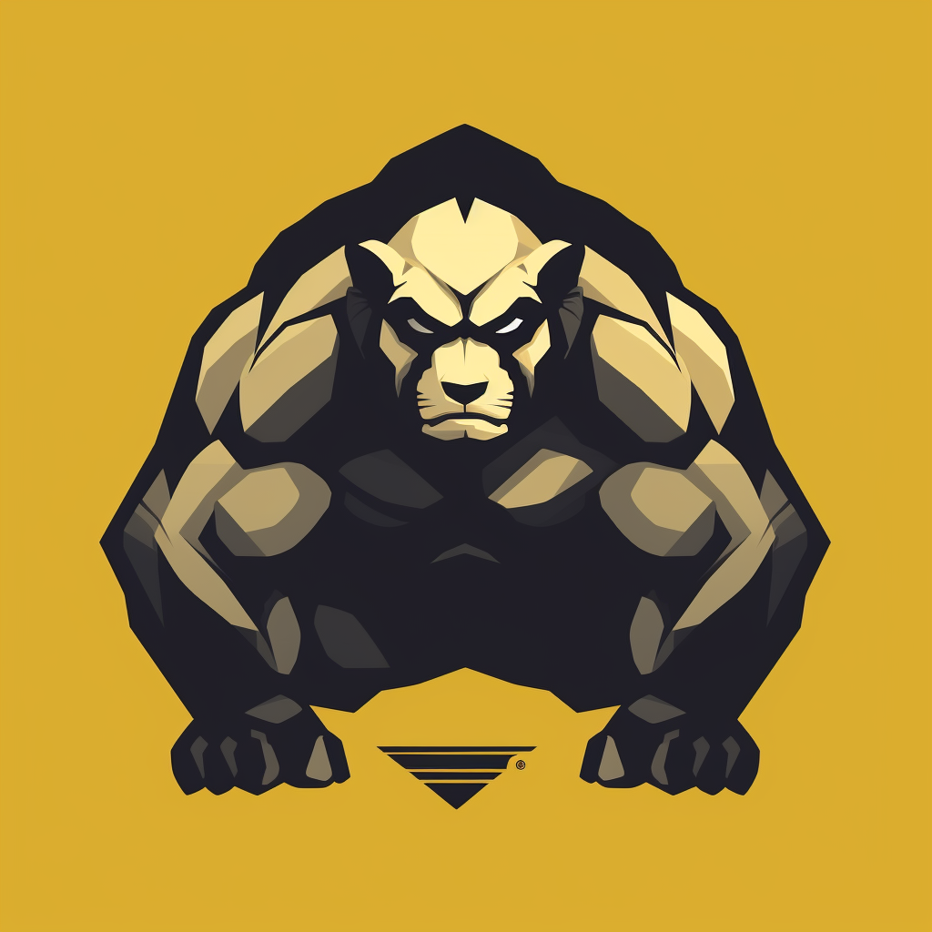 Minimalistic honey badger logo in beast mode