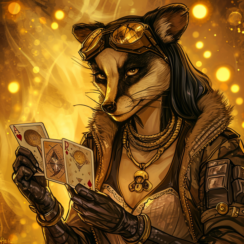 Female honey badger snake hybrid playing cards