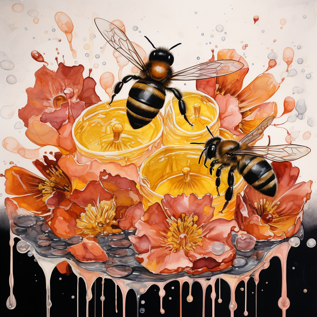 Modernism-inspired honey beehive icon