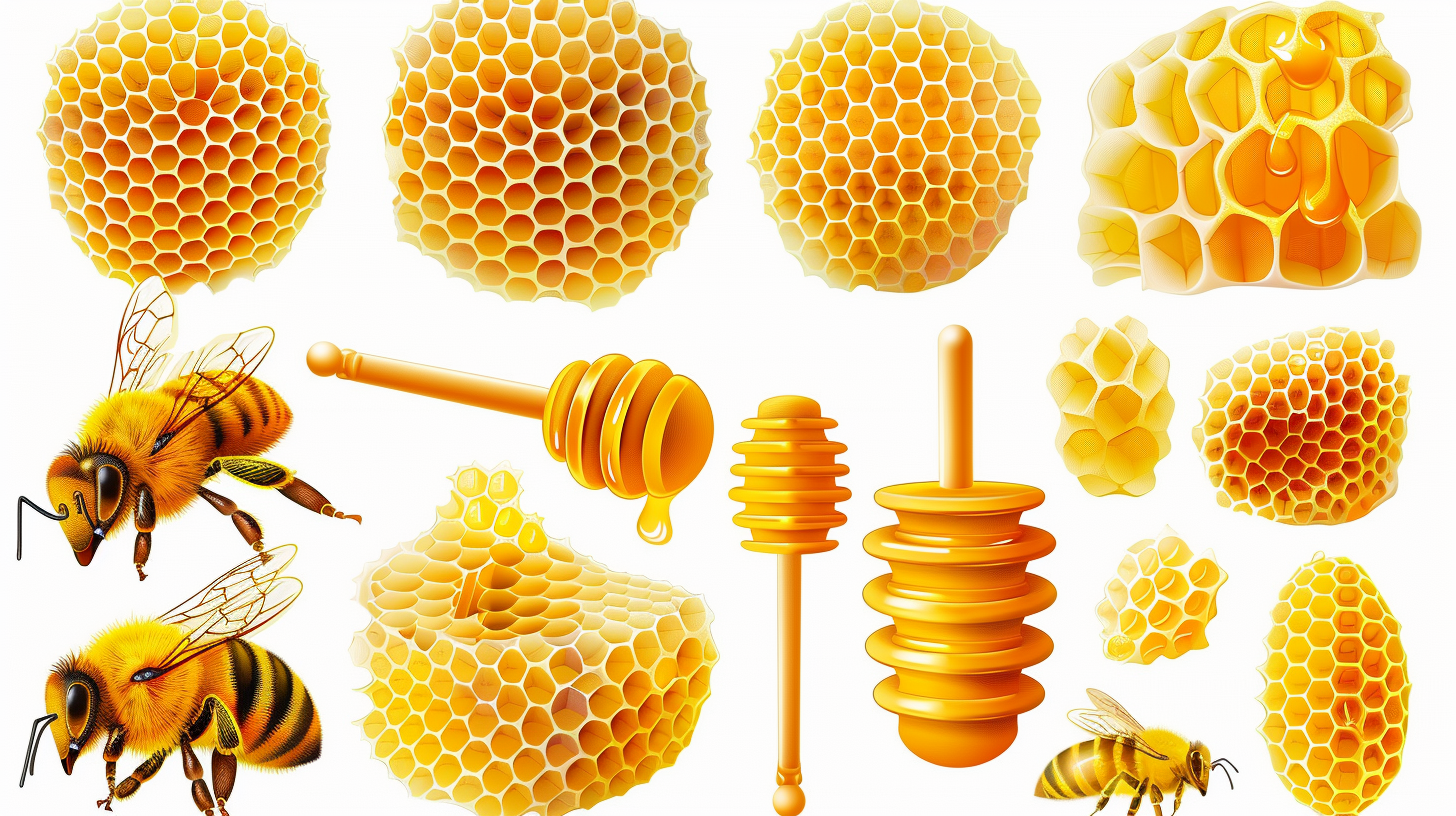 Pastel yellow honey combs