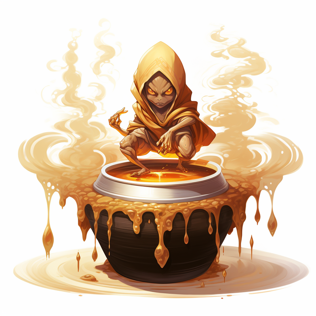 Honey Djinn coming out of Honey Pot