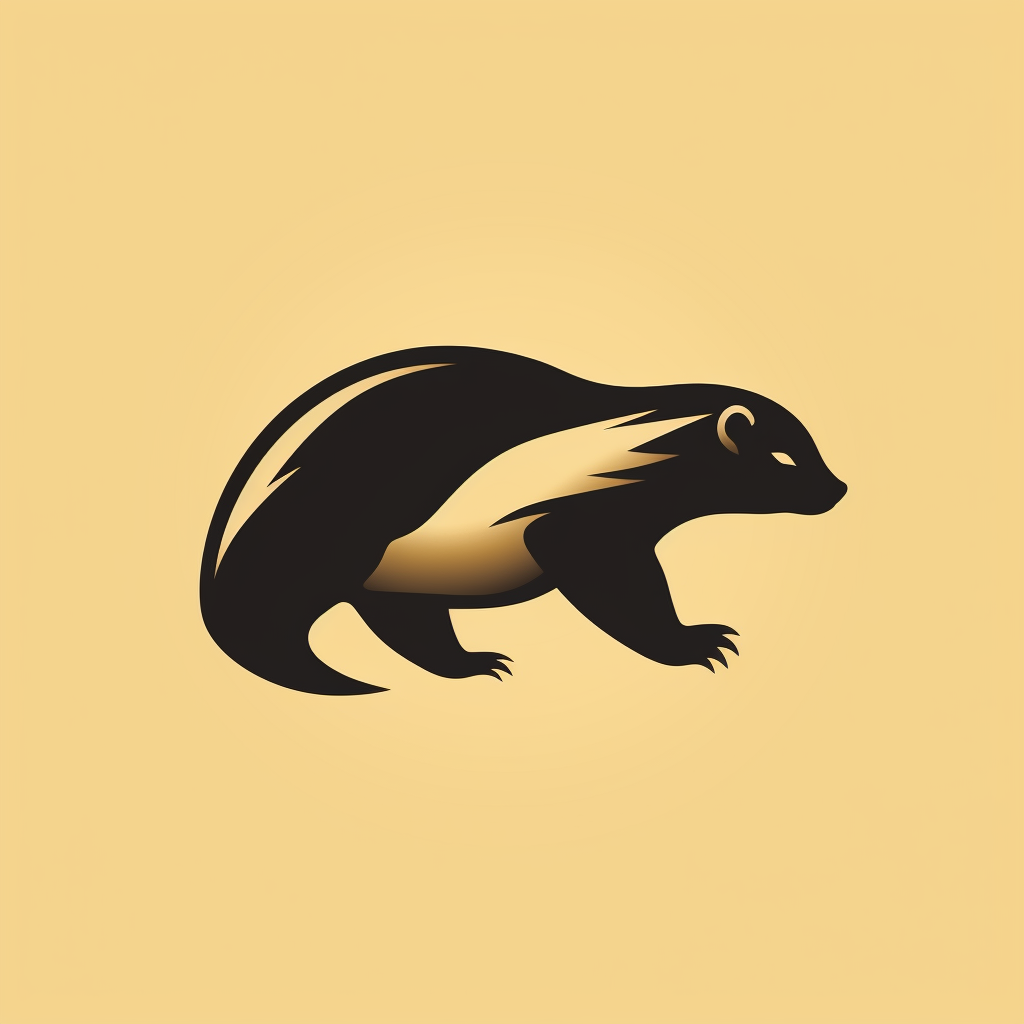 Honey badger logo running