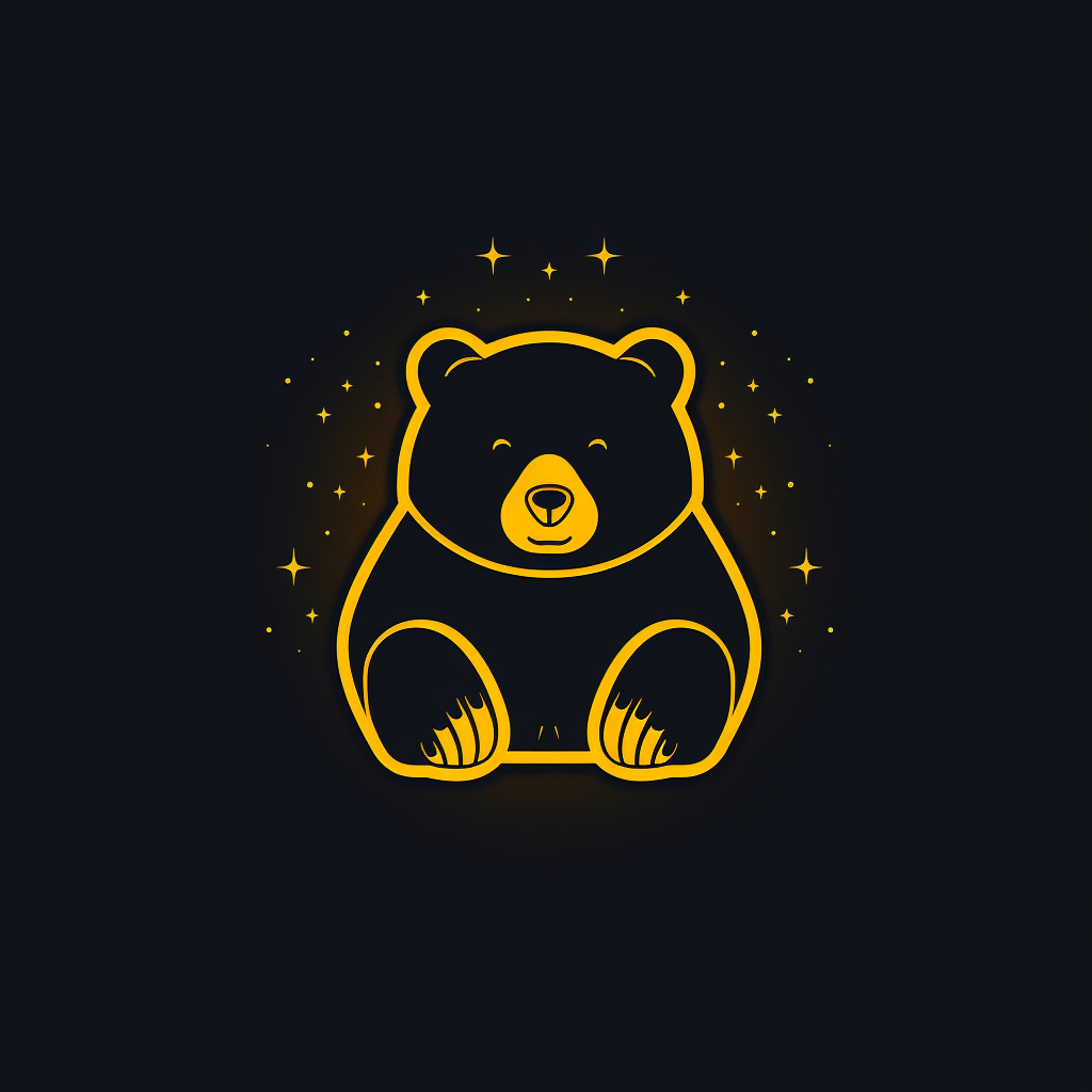 Honeybear Minimalistic Neon Logo