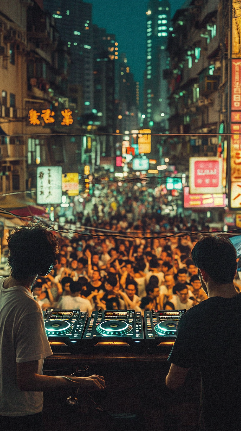 DJs playing music in Hong Kong