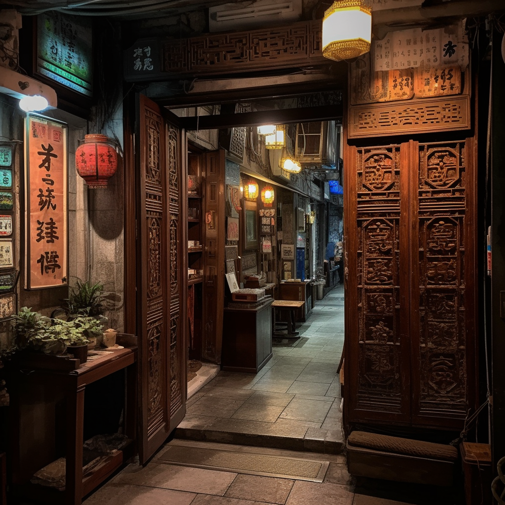 Hong Kong Mahjong Shop Entrance