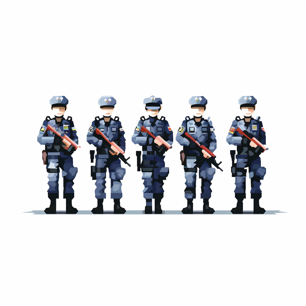 Hong Kong Police Keyboard Warriors Pixel Art