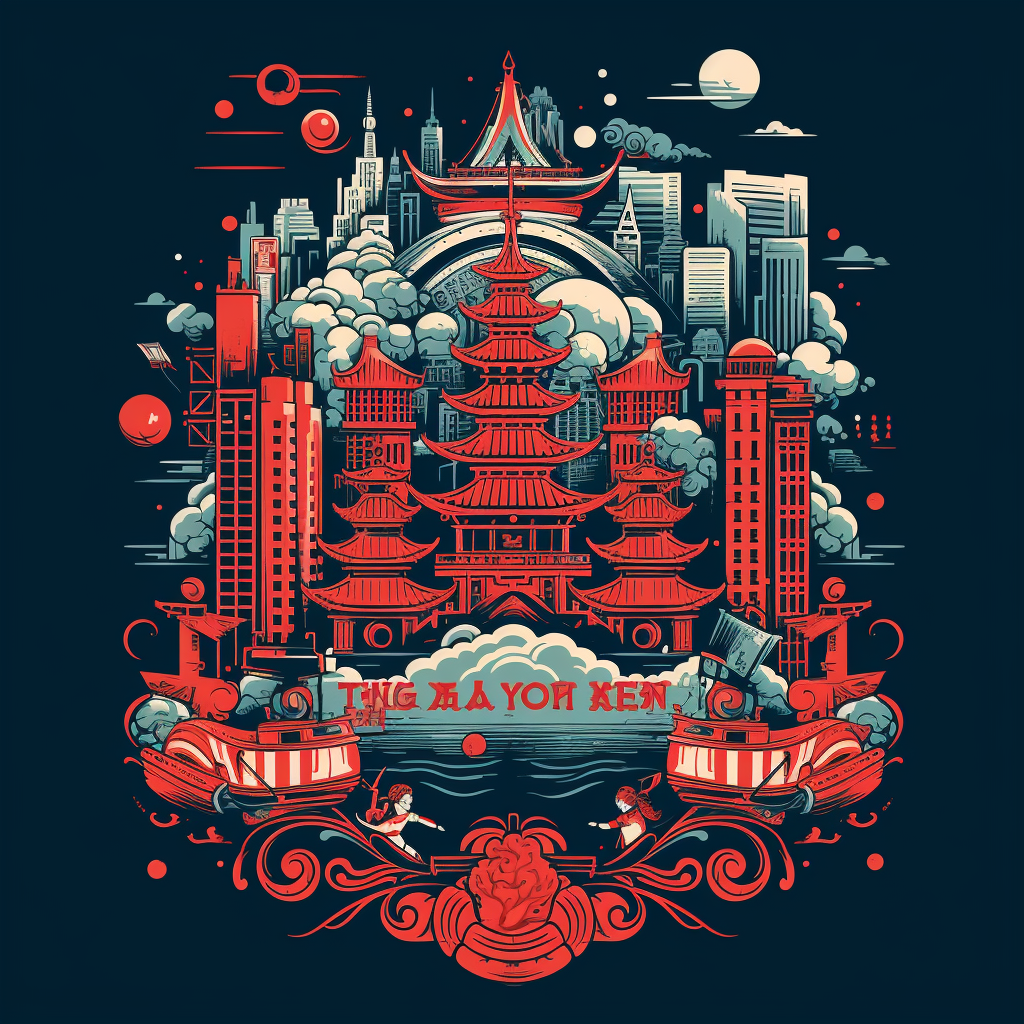 Vibrant Hong Kong T-Shirt Design