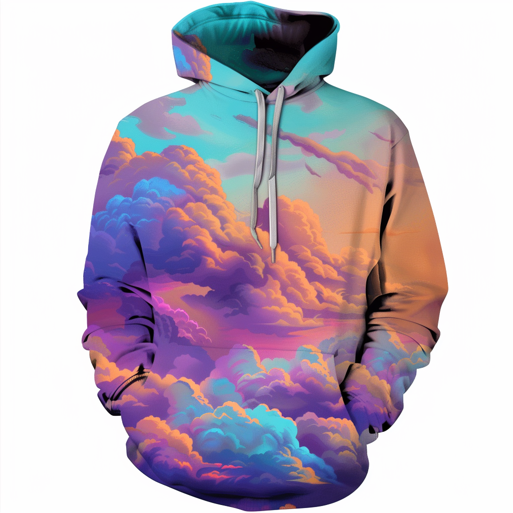 Stylish hoodie with cloud design